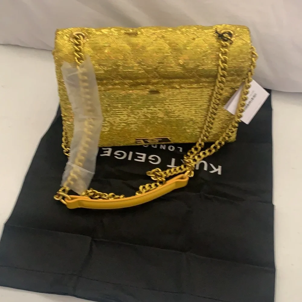 KURT GEIGER LONDON KENSINGTON SEQUINS CROSSBODY - Picture 11 of 16